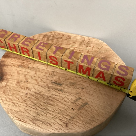 🔴 Solid Wood Crafted Block w/ Christmas / Greetings / Friends / Valentine - Picture 5 of 7